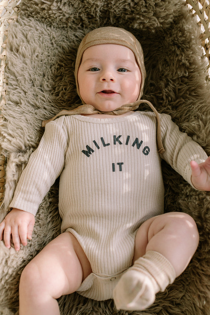 CLAUDE & CO 'MILKING IT'® OAT RIB BODYSUIT – River Finley & Friends